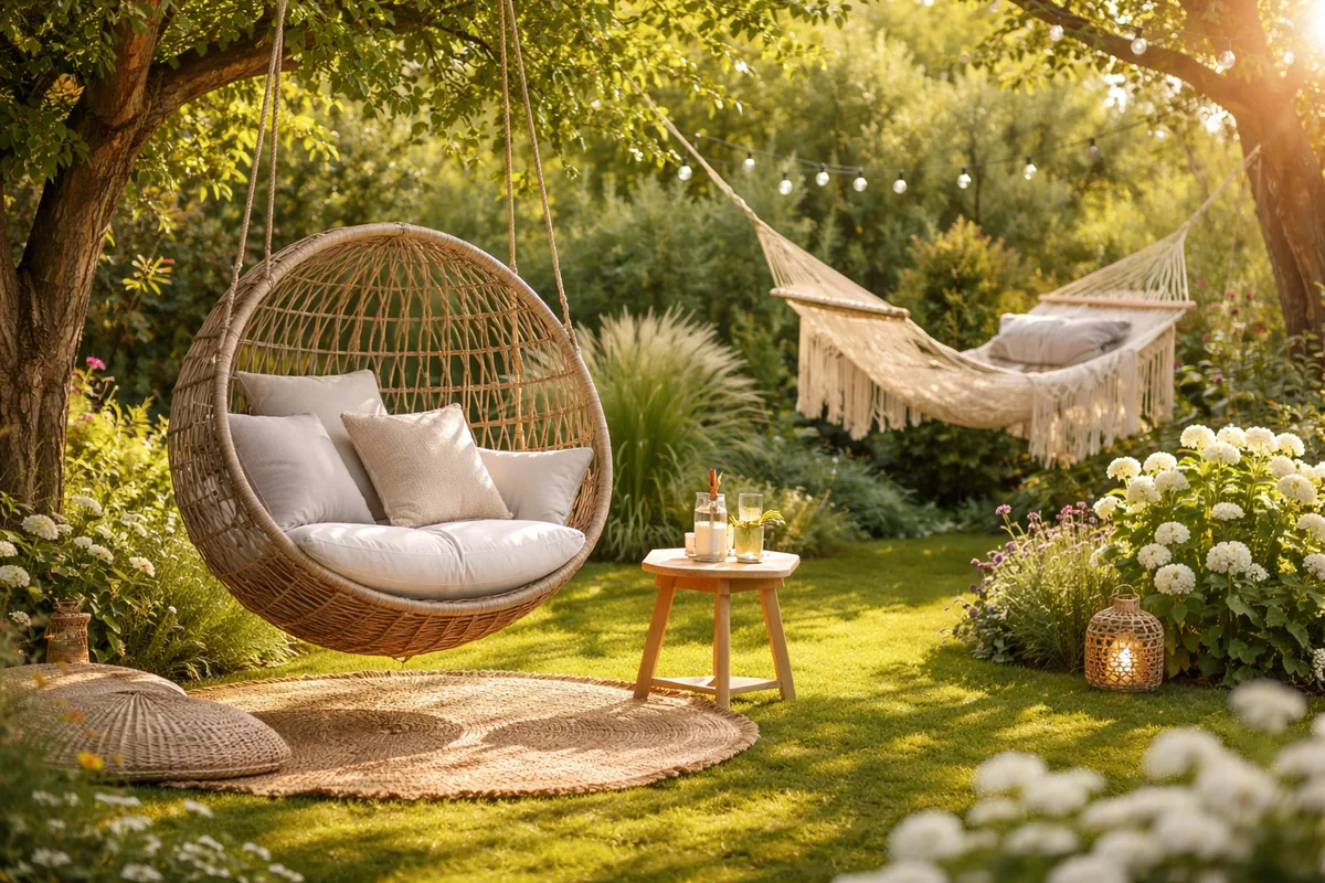 Comment créer un espace de détente avec mobilier suspendu dans son jardin