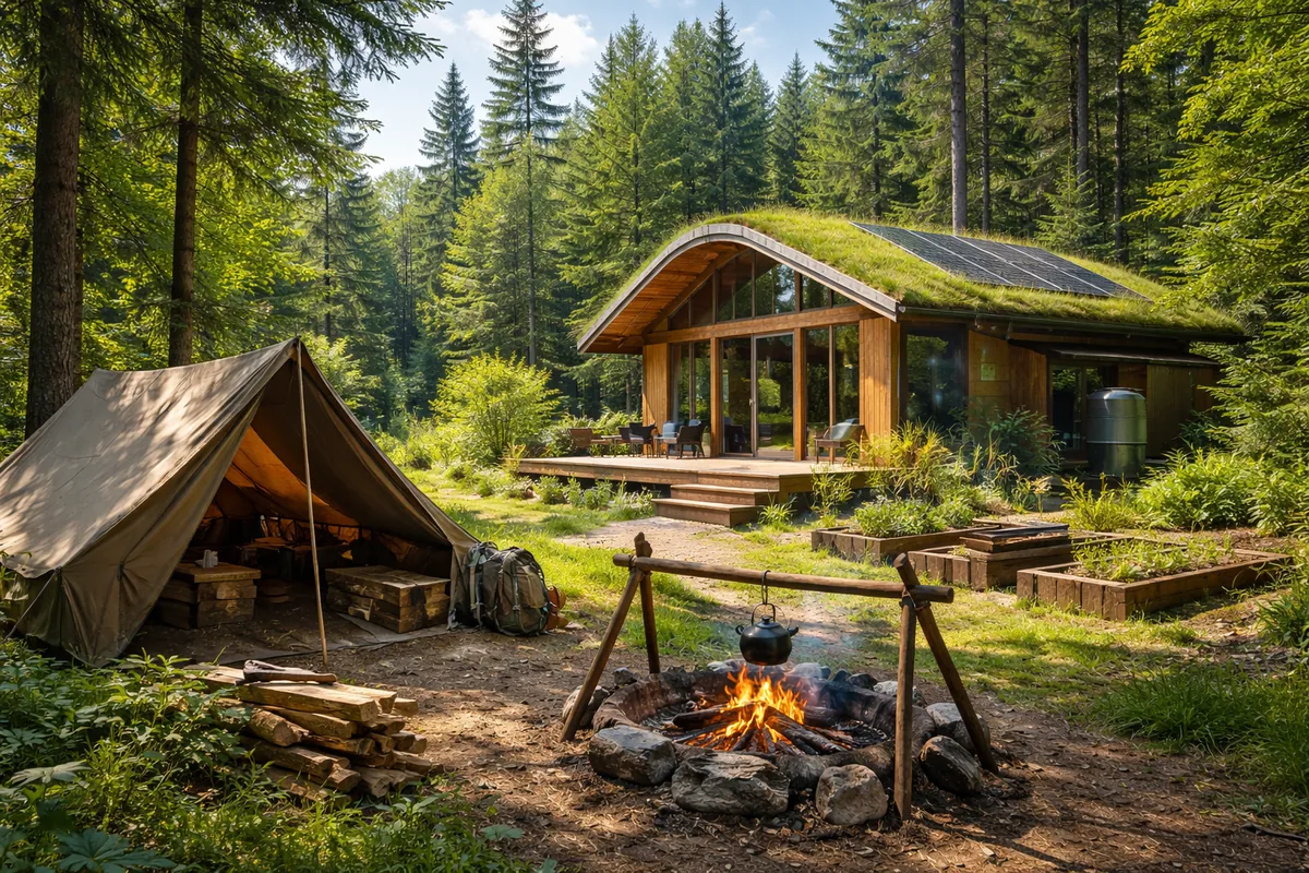 Comment choisir un habitat durable alliant bushcraft et maisons écologiques